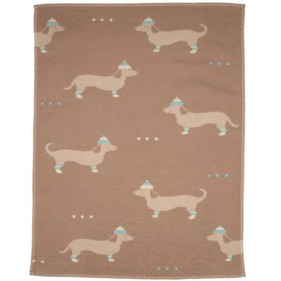 Fussenegger: Babydecke Dackel Lena Bio-BW 75x100cm