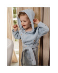 Little Dutch: Bademantel hellblau Bio-Baumwolle Forest 86/92