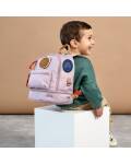 Lässig: Rucksack in lila mit Smiley Patch für...