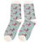 Miss Sparrow: Bambus Socken Damen Dackel Xmas hellblau