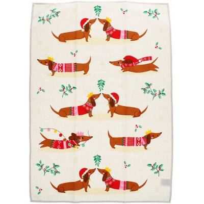Rex: Geschirrtuch Dackel Festive 50x70cm