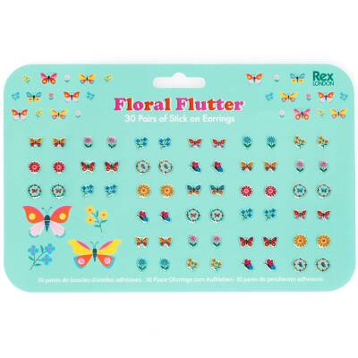 Rex: Ohrringe zum Aufkleben 30 Paar Floral