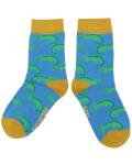 Miss Sparrow: Kinder Socken Bambus Krokodil hellblau