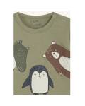 Baby TShirt mit langen Armen und Tier Aufdruck in grün