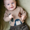 Baby Langarmbody in beige mit Tier Motiv