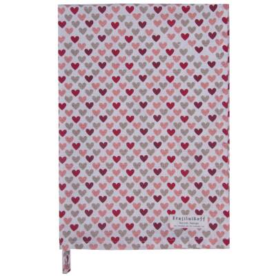 Krasilnikoff: Geschirrtuch Hearts rot Konfetti 50x70