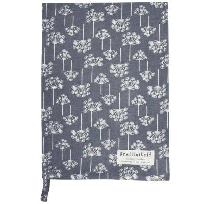 Krasilnikoff: Geschirrtuch Dill Flowers blau 50x70cm