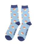 Mr Heron: Bambus Socken Herren Igel Festive blau