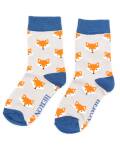 Miss Sparrow: Kinder Socken Bambus Fuchs silber 4-6 Jahre