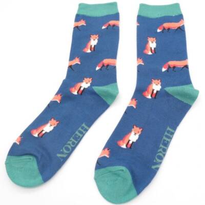 Mr Heron: Bambus Socken Herren Fuchs navy