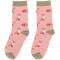 Miss Sparrow Bambus Socken Damen Fuchs rosa