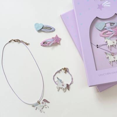 Rockahula: Schmuck und Haarspangen Set Einhorn 4tlg.