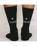 Eulenschnitt: Socken schwarz Ciao Kakao 35-38