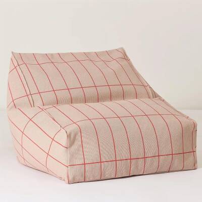 Sitzsack Nobodinoz Vibes pink red grid