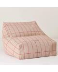 Sitzsack Nobodinoz Vibes pink red grid