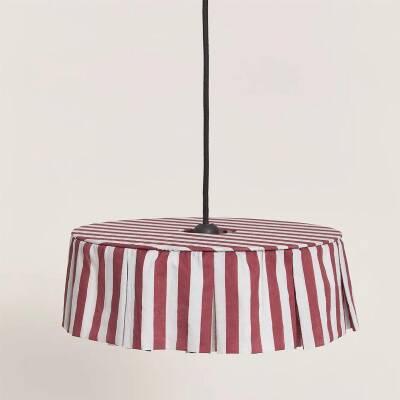 Nobodinoz: Lampenschirm Vibes Stripes Maroon D40cm