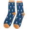 Mr Heron: Bambus Socken Herren Weinglas blau