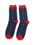 Mr Heron: Bambus Socken Herren Jogger  blau