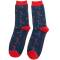 Mr Heron: Bambus Socken Herren Jogger  blau