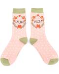 Miss Sparrow Bambus Socken Damen Mum rosa