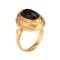 Ring verstellbar vergoldet mit Onyx The Craftshop