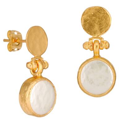 Ohrringe vergoldet Barock Perle The Craftshop