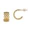 Ohrringe vergoldet Creole mit Gitter The Craftshop