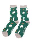 Mr Heron: Bambus Socken Herren Bunnies&Carrots grün