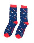 Mr Heron: Bambus Socken Herren Werkzeuge blau
