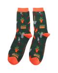 Mr Heron: Bambus Socken Herren Garten Werkzeuge grün