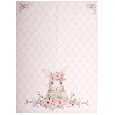 Clayre&Eef:  Geschirrtuch Hase rosa Baumwolle 50x70