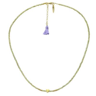 Fineline: Halskette Wanda Peridot-Herz 40cm