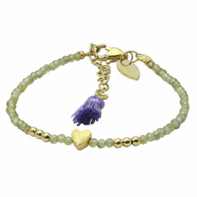 Fineline: Armband Wanda Peridot-Herz