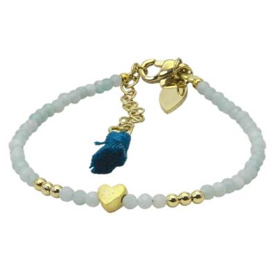 Fineline: Armband Wanda Amazonit-Herz