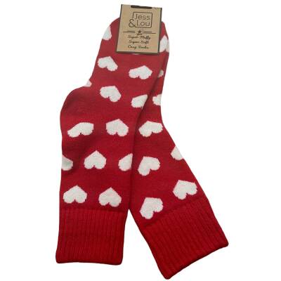 Jess&Lou: Socken zum Kuscheln rot mit Herz
