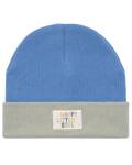 Lässig: Mütze Beanie Little Gang GOTS blau- khaki