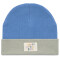 Lässig: Mütze Beanie Little Gang GOTS blau- khaki 48-52 - 1-3J.