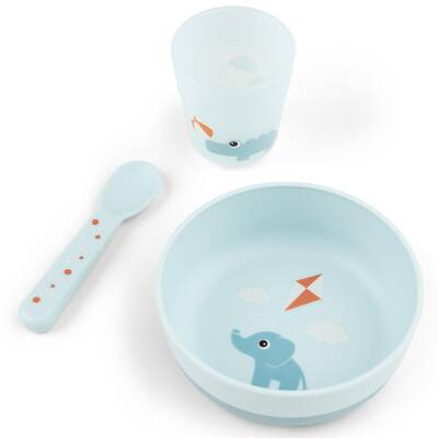 Done by Deer: Geschirr Set Foodie First Meal blau 3er