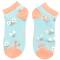 Miss Sparrow: Bambus Sneaker Socken Dainty Floral blau