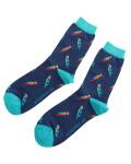 Mr Sparrow: Bambus Socken Herren Parrots Navy