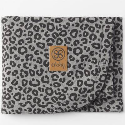 Cloby: Babydecke UV-Schutz multifunktional Leopard grau
