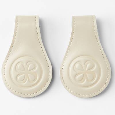 Cloby: Magnet Clips Leder beige 2 Stück