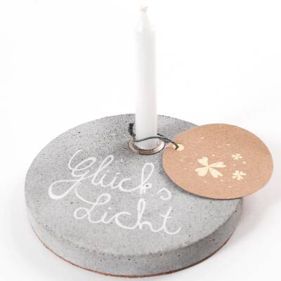 Good old friends: Lichtkreis Glückslicht Betonoptik