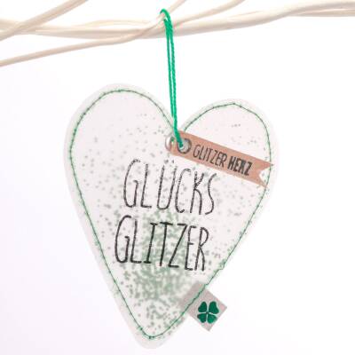 Good old friends: Glitzer Herz Glücksglitzer 8cm