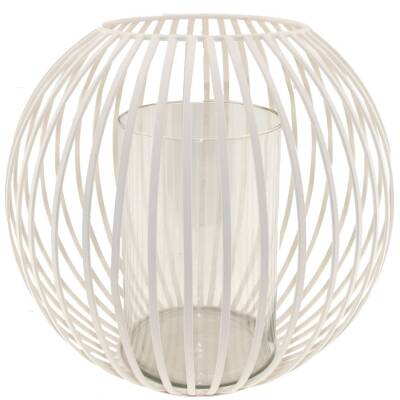 Windlicht Metall weiß D30cm Home Society