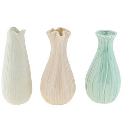 Vase Fleur 12,5 cm Porzellan Home Society grün