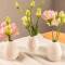 Ei Vase mit Muster 7,2 cm Porzellan Home Society Welle