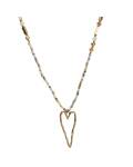 The Moshi: Halskette 92 cm Herz-Anhänger gold-beige