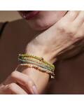 The Moshi: Armband elastisch 4reihig grün Hilma