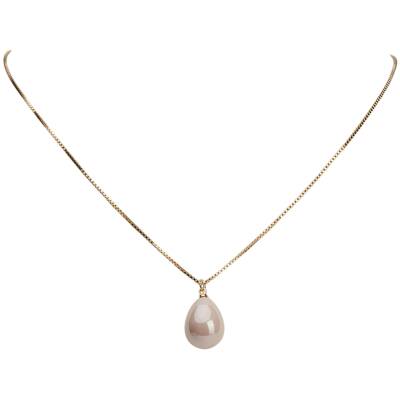 The Moshi: Halskette gold mit rosa Tropfen-Anhänger